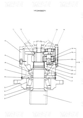 YR32W00002F1 Bolsillo en excavadora con accionamiento oscilante Reductores planetarios para minería y energía SK60-5 Catálogo