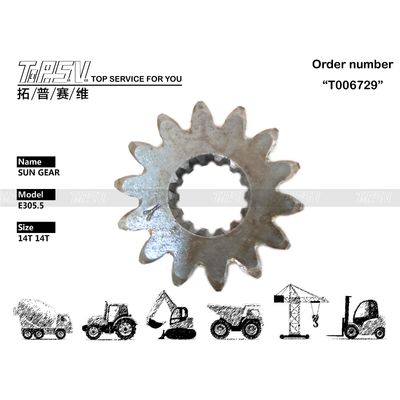 198-5013 Compatibilidad E305.5 Engranaje solar de traslación para excavadora para diferentes modelos de excavadora