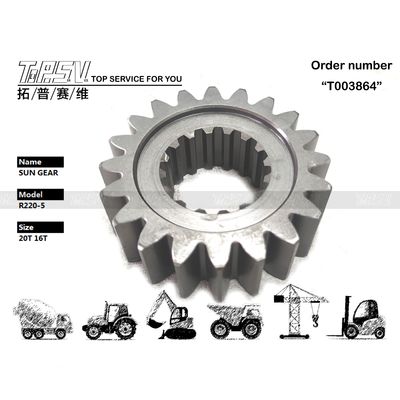 XKAQ-00010 Piezas de motor de engranaje solar de 1 etapa para giro de excavadora R220-5 de alta precisión en bolsa sellada para embalaje de transporte