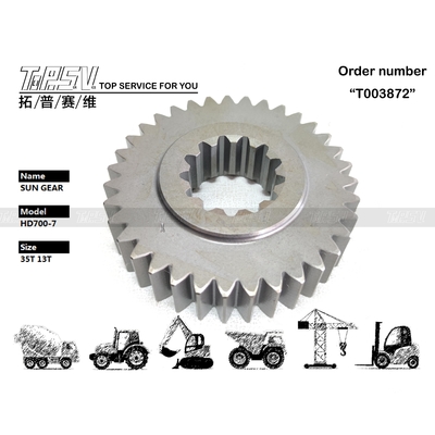 Engranaje solar de 1 etapa para giro de excavadora HD700-7 de acero, motor hidráulico de accionamiento compatible con múltiples modelos de excavadoras