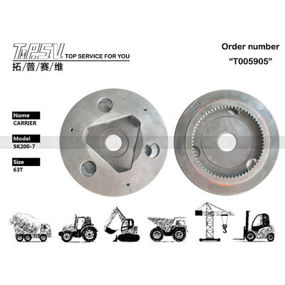 YN53D00008S011 Dispositivo de traslación para excavadora SK200-7 de acero, 2 etapas, color negro. Componente de precisión diseñado para garantizar un movimiento suave y una larga vida útil.