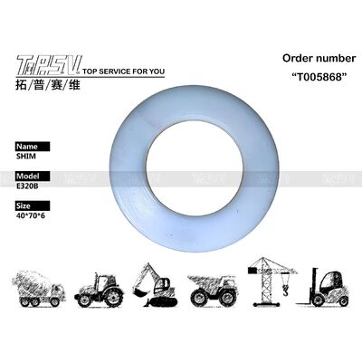 7Y-1434 E320B Excavadora Viaje 2 Etapas portador Parts Shim para el movimiento de oscilación Excavadora piezas de repuesto