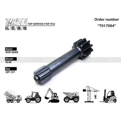 Piezas del engranaje solar de la etapa del viaje 1 del excavador R140 para los recambios del excavador de la impulsión del viaje