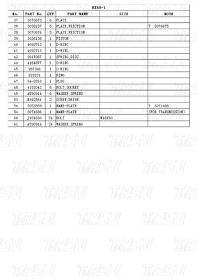 EX60-1 9069295 Catálogo de excavadoras y reducidores de accionamiento final personalizables