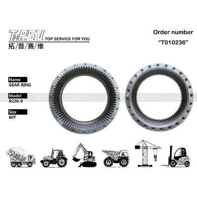 R220-9 80T Anillo de engranaje de acero de viaje de excavadora 39Q6-42110 para rotación