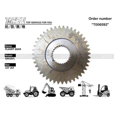 Caja del motor de la excavadora negra robusta para una transmisión más suave PC120-6 Travel Planet Gear