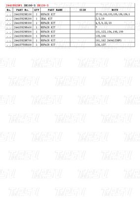 Motor de catálogo de transmisión de excavadora de pernos 2441U829F1 SK120-3 Compatible con diferentes marcas y modelos de excavadoras