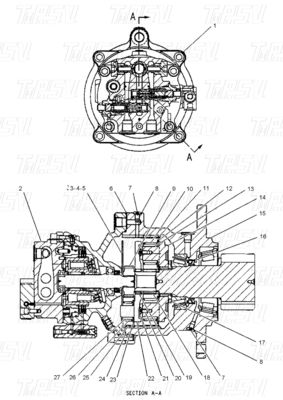E307C Excavadora hidráulica motor de accionamiento oscilante para aplicaciones exigentes