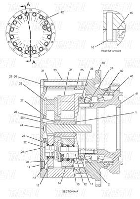 Motor de excavadora para reparación de equipos pesados