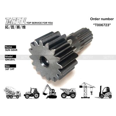 TZ263B1006-01 Negro GM18VL Excavadora Viaje Sun Gear Ver imagen con motor hidráulico en color negro