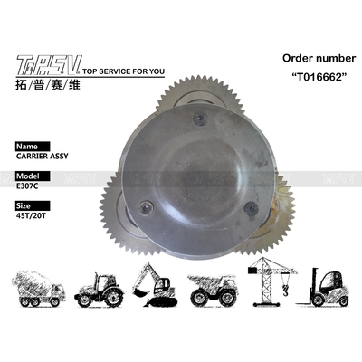 Conjunto de transporte de excavadora E307C de acero de alta resistencia, 1 etapa, en color negro para operaciones de construcción pesada