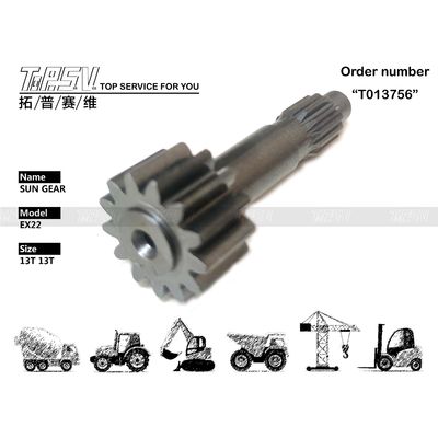 Talleres de reparación y mantenimiento de maquinaria con aceite para engranajes negro EX22 Excavadora de desplazamiento 1 etapa Engranaje solar en color