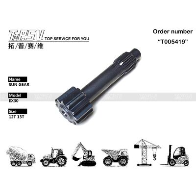 Piezas del engranaje solar de la etapa del viaje 1 del excavador EX30 para los recambios del excavador de la impulsión del viaje