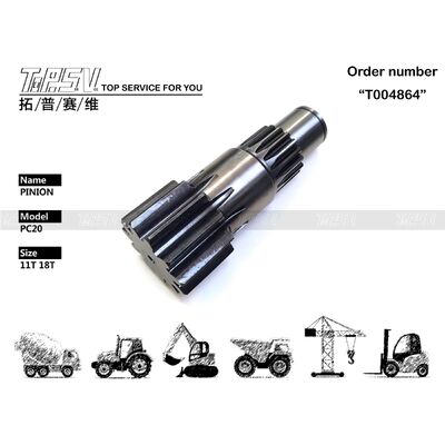 Piñón del oscilación del excavador PC20 para los recambios del excavador de la impulsión del oscilación