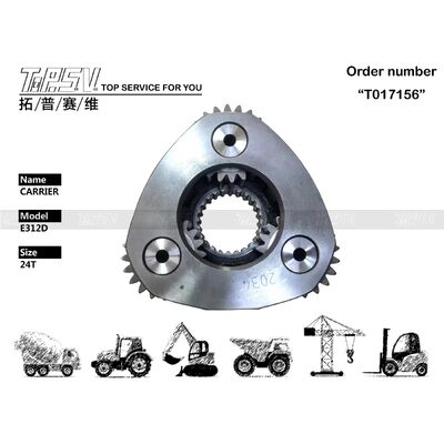 Piezas del conjunto del portador de 2 etapas del giro de la excavadora E312D para piezas de repuesto de la excavadora de accionamiento del giro