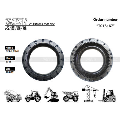 Good price 102-6534 Anillo de engranajes de acero negro para excavadoras en línea