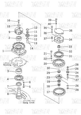 Good price 20Y-26-00010 PC200-6 Catálogo de accionamiento oscilante de excavadoras para aplicaciones de maquinaria minera en línea