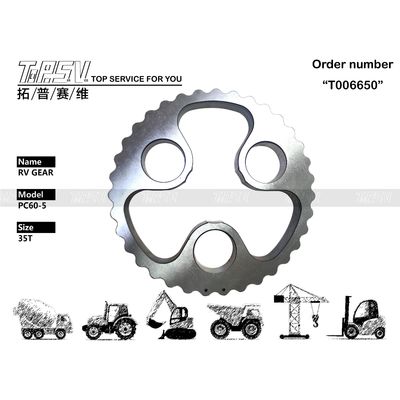 PC60-5 Excavadora de viajes RV Gear piezas de repuesto piezas electrónicas hechas de acero y tratamiento térmico para un rendimiento duradero