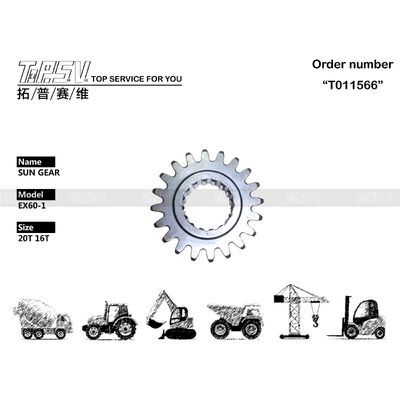 Good price 3039392 piezas del engranaje solar de la etapa del oscilación 1 del excavador EX60-1 para los recambios del excavador de la impulsión del oscilación en línea
